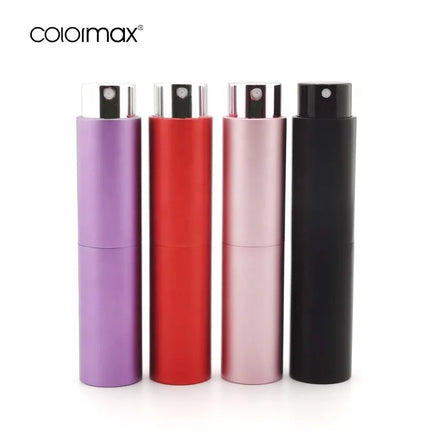 8ml/10ml Aluminum & Glass Travel Perfume Bottle Refillable Pump Sprayer Hot Stamped Customizable Logo Colormax Brand | 30% Recycled PCR Glass (EU Ce | 30% PCR Glass | EU Certified | 30% PCR Glass |