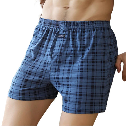 Men Casual Boxers Trunks Wholesale Casual Home Wear Boxers Striped Pattern Men's Cotton Shorts