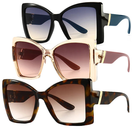 New Style Cat Eye Large Frame Shades Trendy Sun Glasses 2022 Woman 2023 Custom Logo Trending Sunglasses for Women