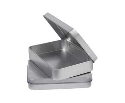 115x85x22mm Rectangular Tin Box With Hinged Lid for Gifts Accessories Tools Chocolate Candies