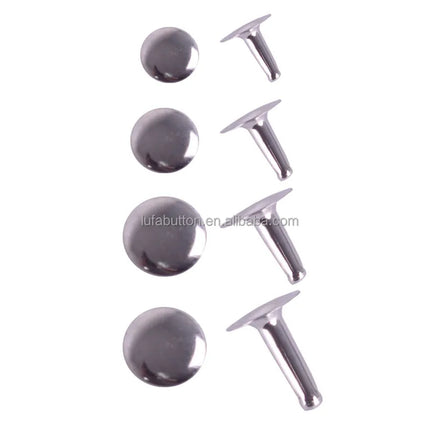 Factory Supply Leather Rivet Rapid Rivets 7mm 9mm Metal Single Cap for Leather Craft Bags Belts Shoes