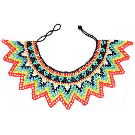 Handmade Party Exaggeration Shawl Zulu Seed Beads Women Statesment Choker Fashion Jewelry Beaded African Bib Necklace