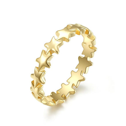 New Trendy Unique Simple Design Jewelry Star 316L Stainless Steel Ring JZ661