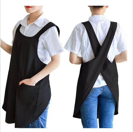 Customized Common French Japanese Kitchen Flower Shop Men and Women's Same Cotton and Linen Apron