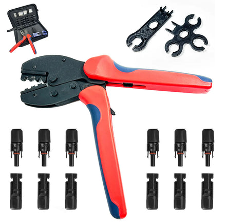 6mm2 Terminal Wire Pv Cable Solar Press Plier Set Connector Solar Crimping Tool PV Connector Crimper