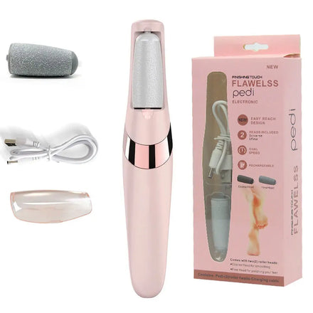 Electric Foot Callus Remover With Fine & Coarse Roller Heads Rechargeable Electric Callus Remover Tool