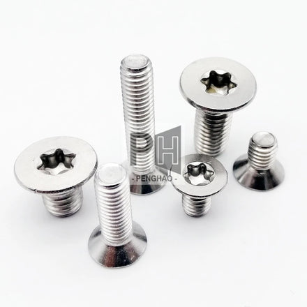 M1.4 M1.6 M2 M2.5 M3 M4 M5 M6 M8 304 A2-70 Stainless Steel GB2673 Six-Lobe Torx Flat Countersunk Head Screw Bolt
