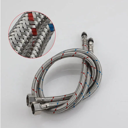 Modern Design Stainless Steel Flexible Braided Metal Hose Kitchen Faucet Inlet Water Pipe for Wash Basins