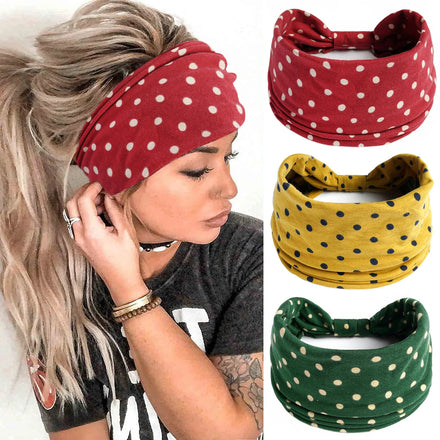 Widening Wide Tie Dye Rainbow Color Cotton Fashion Yoga Sports Elastic Unisex Sweat Absorbing Headband