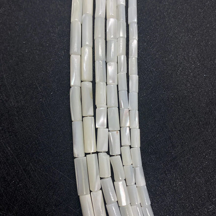 5x10mm White Seawater Shell Beads Strand Mother of Pearl Round Tube Bead Shell for DIY Necklace Jewelry Making
