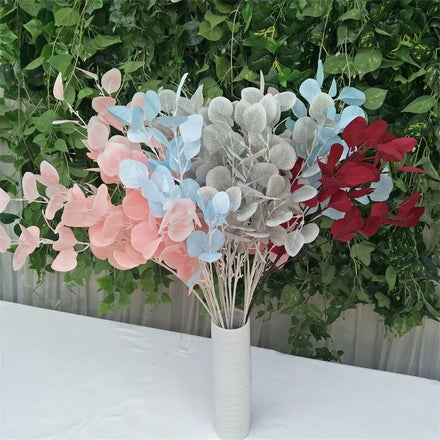 Decorative Artificial Plants Artificial Leaves Straight Stem Fruitless Money Leaf