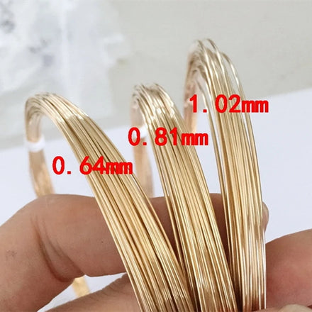 Excellent No Tarnish Half Round Craft Wire DIY Jewelry Accessory 14/20 Yellow Gold Filled Wire