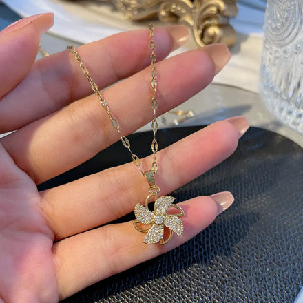 Personality Rotatable Diamond Windmill Necklace Shiny Iced Out Cubic Zirconia CZ Rotating Windmill Choker Necklaces 2023