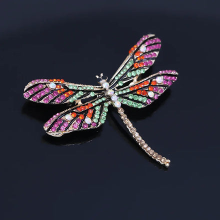 YN01059 Wholesale Fashion Dragonfly Brooch Women Rhinestones Brooch Jewelry