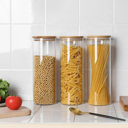 Airtight Large Spice Storage Borosilicate Glass Storage Jar With Lid