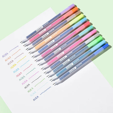 Macaron Color Highighters Pencreative Watercolor Pen Needle Pen Painting Set 0.38mm