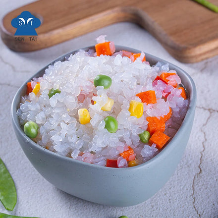 OEM Organic Instant Konjac Root Shirataki Rice Low Calorie Low Carb Gluten Free Sugar Free High Dietary Bag Children Adults