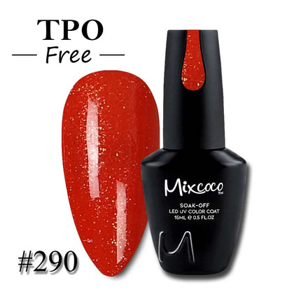 Mixcoco 2026 New Products 15 ml UV Gel Nail Painting Manicure Soak Off Gel Nail Polish Bottle for Ladies Salon Supplies