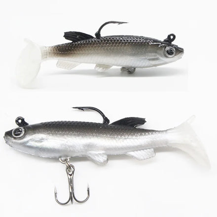 Manufacturers Wholesale False Bait T Tail Lead Simulation Fish 9cm14g Soft Bait