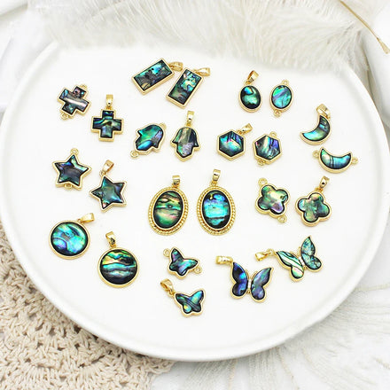 SSeeSY Copper Custom Bulk Fashion DIY Jewelry Accessories Brass Geometric Star Charms butterfly Pendant for Necklaces Factory