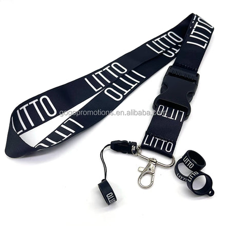 Anti-Lost Neck Straps Lanyard with Silicone Rings Silicone Lanyard Holder for Pen Phone
