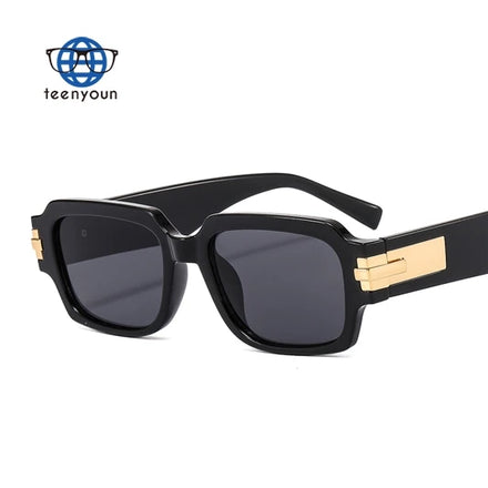 Teenyoun Street Shot Personality Literary Retro Small Frame Modern Square Eyeglasses for Men Women 2023 Sun Glasses Sunglasses
