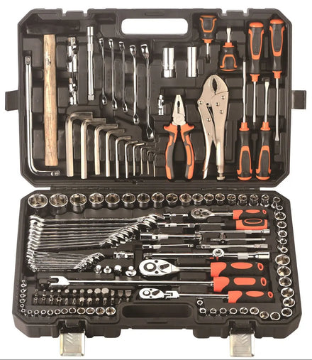 150pcs Professional Mechanic Hand Tools Ratchet Wrench Set Tool Box Set OEM Chrome Vanadium Soft Case