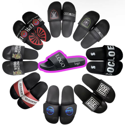 Latest Fashionable Open Toe Pink Slides Sandals Custom Blank with Logo Nice Beach Slippers for Women in Spring