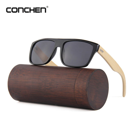 Hot Sale Laser Custom logo Bamboo Men Sunglasses Stock Event Promotion Gift Lasts 2025 Wooden Sunglasses