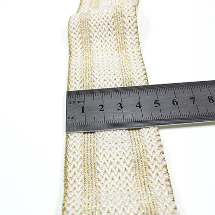 New Golden Spandex Cotton Knitting Glitter Cord Corsets Waistband Binding Tape Fancy Elastic Tape Bands for Clothing Accessories