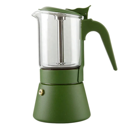 New Modern High Quality Glass Espresso Coffee Moka Pot Induction Moka Pot