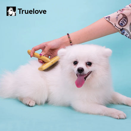 Truelove Wholesale Eco-friendly Bamboo Slicker Short Long Hair Remover Comb Luxury Pet Brush for Dog Cat Grooming Accessories
