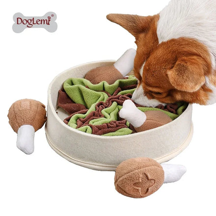 Aggressive Chewer Pet Dog Snuffle Toy Drumstick Bucket Design Funny Interactive Plush Toy Stylish Fashion Style Bag Packed Pet chew toys