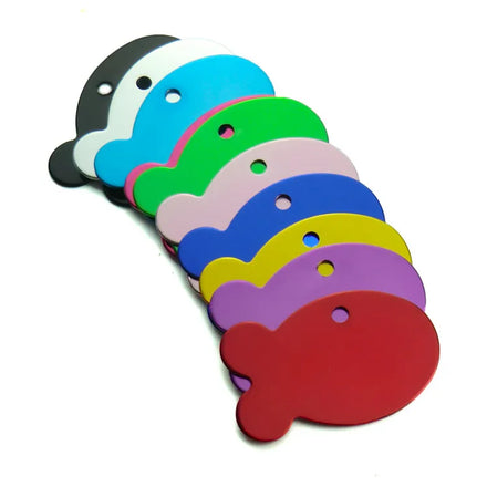 Double Sides Personalized Dog ID Tags Fish Shape Cat Puppy Name Phone No. Pet ID Tags
