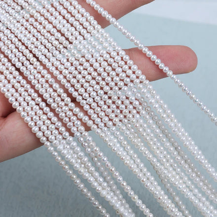 Zhuji Pearl Wholesale Natural White Akoya Round Shape Pearl Strand Grade a 2.5-3mm & 3-3.5mm Sizes Third Party Certified