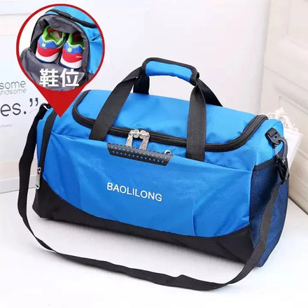 Fashionable Large Travel Bag for Women Polyester Waterproof Camping Duffle with Zipper Closure Sublimation Letter Pattern