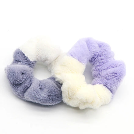 Colorful Plush Hair Bands Fluffy Hair Furry Scrunchies for Girls Women