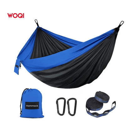 Woqi Portable Lightweight Nylon Hammocks with 2 Tree Straps for Outdoor Hiking Camping Travel