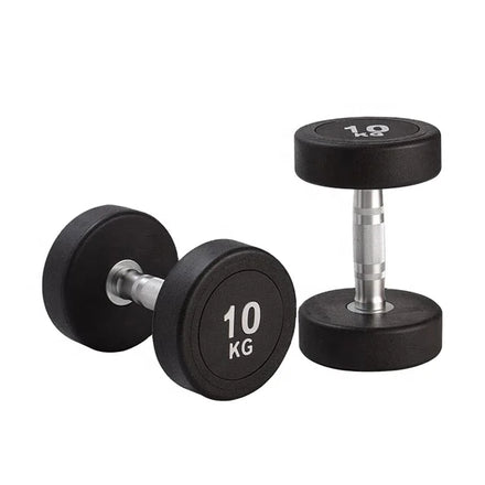 round Head Durable Rubber Coated Dumbbells Free Weights Gym Equipment Mancuerna Hantel Fitness Dumbbell Set