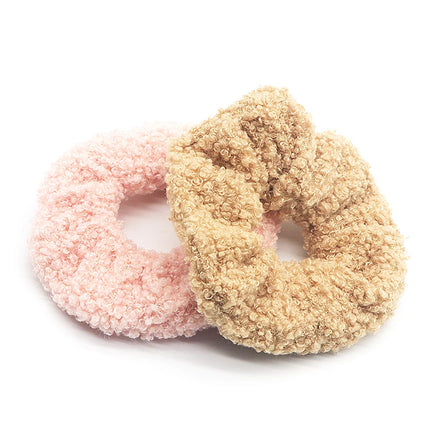 Teddy Plush Curly Velvet Hair Bands Ponytail Holders Women Elastic Hair Scrunchies