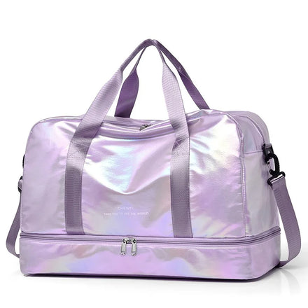 Boutique Ladies Fashion Multi-color Luxury Waterproof Sports Fitness Bag Gym Handbag with Partition Layer Travel Bag