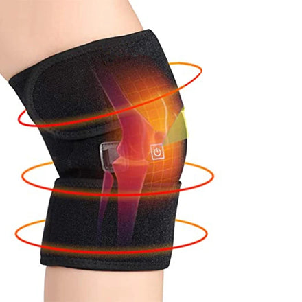 Heated Knee Brace Wrap Arthritis Heating Knee Pad Adjustable Knee Wraps for Pain Relief