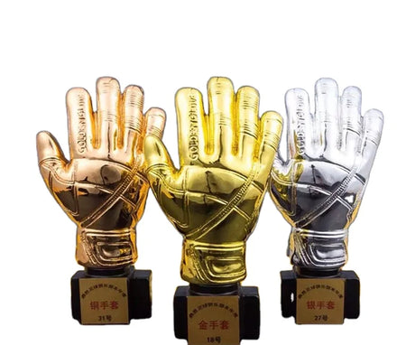 2022 Qatar World Soccer Football Trophy 26CM Resin GOALKEEPER Golden Hands Award Cup Trophy Goalkeeper Award Fans Souvenirs Cup