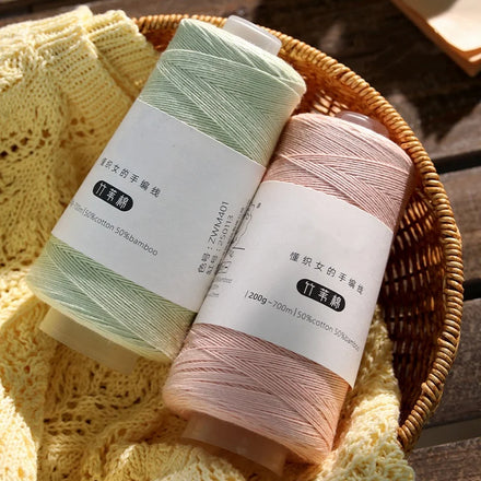 Summer Baby Yarn 200g 700m 50% Bamboo 50% Cotton Yarn for Hand Crochet Knitting shirt