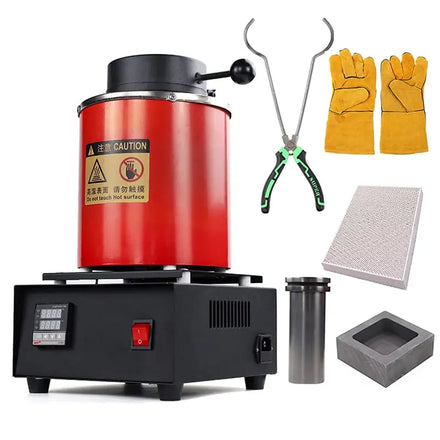 3KG Gold Melting Furnace 1400W Digital Melting Furnace Is Used to Melt Scrap Silver Gold Copper Aluminum Refining Casti