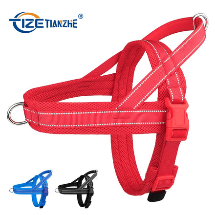 Custom logo Printed Design No Pull Adjustable Mesh Pet Vest Luxury Dog Harness for Walking Training