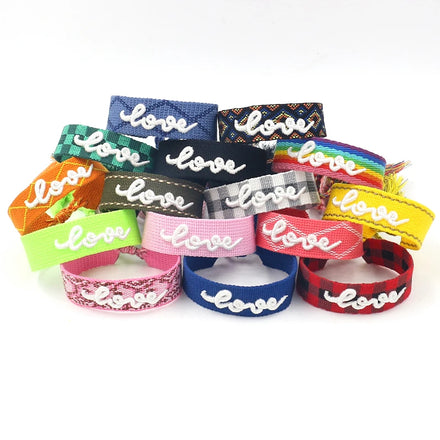Personality Adjustable Three-dimensional Creative Snake Shaped LOVE Text Embroidered Woven Wristband Friendship Bracelet