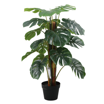 Factory Direct Sale Greenery Fake Plant in Pot 80cm Big Leaf Monstera Artificial Trees and Plants for Home Ornamental Decoration