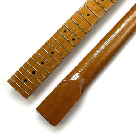 22 Frets Electric Guitar Neck Glossy TL Roasted Maple Guitar Necks for DIY Guitar Parts