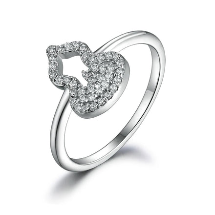 Wholesale 925 Sterling Silver Gourd Shape Ring for Women's Wedding Party Anniversary Gifts CMA Certified Jewelry